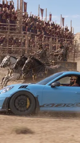 Hyper-realistic live-action motorsport footage, real location, natural colors. The light-blue Porsche 911 GT3…