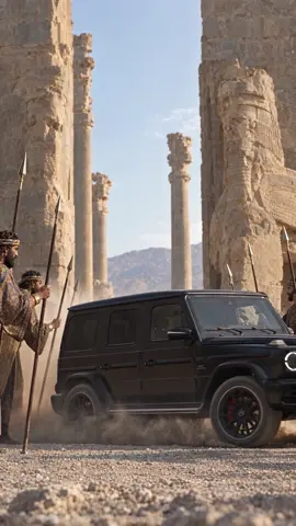 Hyper-realistic live-action footage, real location, natural colors. The matte black Mercedes-AMG G63 accelera…